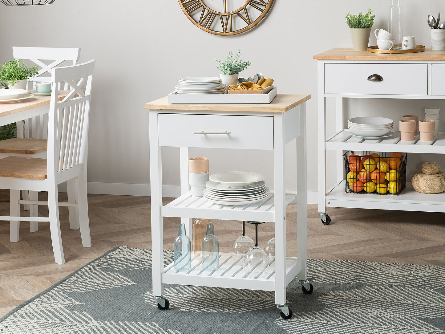 Servierwagen HIUMA Holz Weiss
