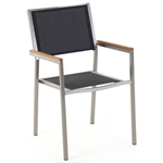 Gartentisch Set Glas Schwarz GROSSETO