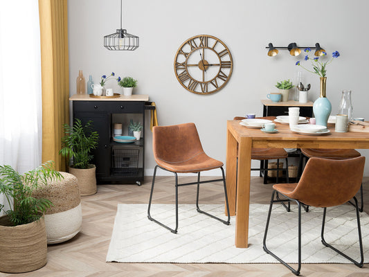 Esszimmerstuhl 2er Set BATAVIA Goldbraun