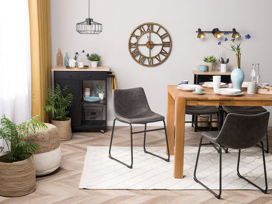 Esszimmerstuhl 2er Set BATAVIA Dunkelgrau