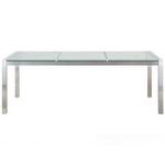 Gartentisch Set Glas Weiss GROSSETO