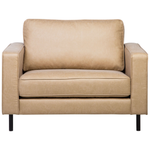 Sofa Set Lederoptik beige 4-Sitzer SAVALEN