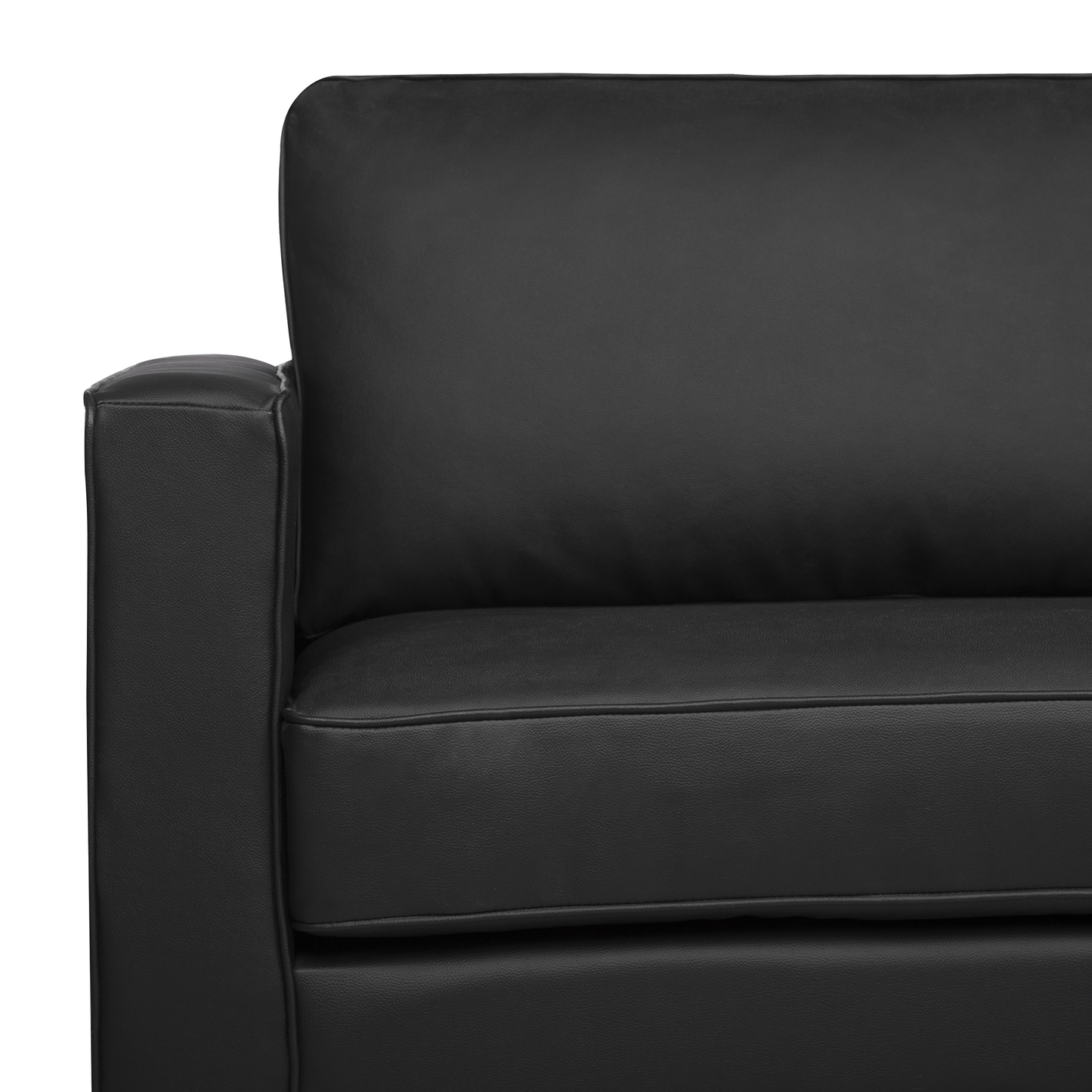 Sofa Set Leder schwarz 4-Sitzer SAVALEN