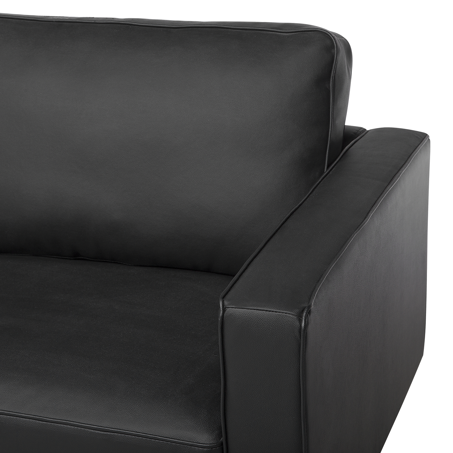 Sofa Set Leder schwarz 4-Sitzer SAVALEN