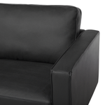 Sofa Set Leder schwarz 4-Sitzer SAVALEN