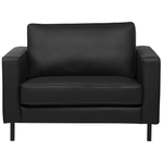 Sofa Set Leder schwarz 4-Sitzer SAVALEN