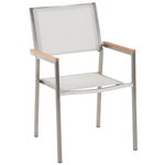 Gartentisch Set Glas Weiss GROSSETO