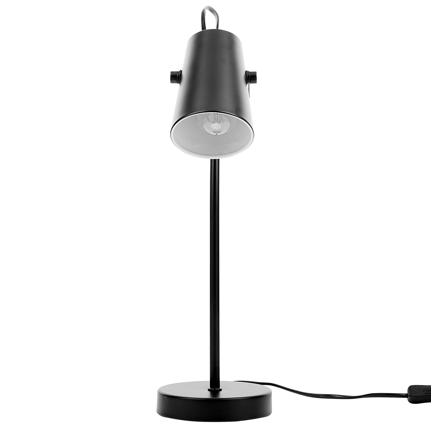 Tischlampe schwarz 39 cm rund FLINT