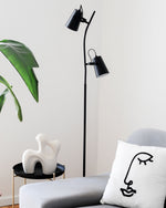 Stehlampe schwarz 149 cm Glockenform FLINT