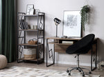 Bücherregal mit 4 Fächern FORRES 143 cm Braun / Schwarz