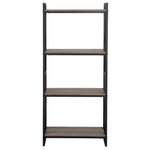Bücherregal mit 4 Fächern FORRES 143 cm Braun / Schwarz
