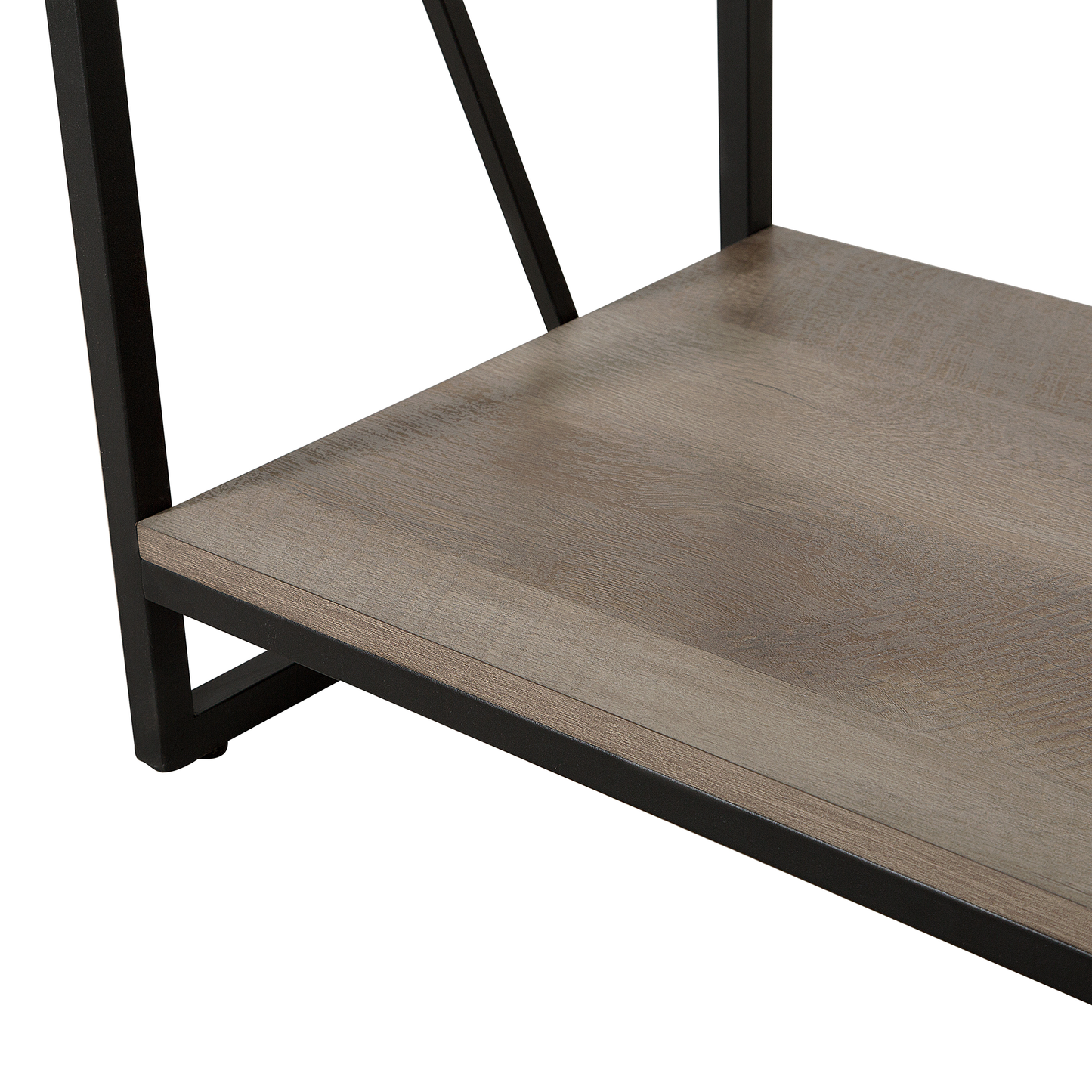 Bücherregal mit 4 Fächern FORRES 143 cm Braun / Schwarz