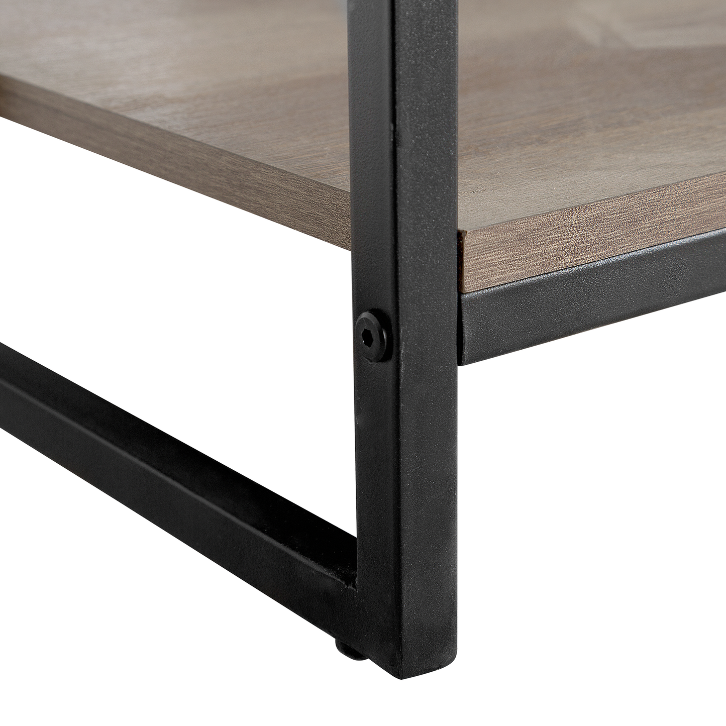 Bücherregal mit 4 Fächern FORRES 143 cm Braun / Schwarz