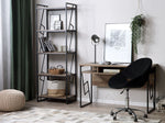 Bücherregal mit 5 Fächern FORRES 184 cm Braun / Schwarz