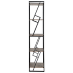Bücherregal mit 5 Fächern FORRES 184 cm Braun / Schwarz