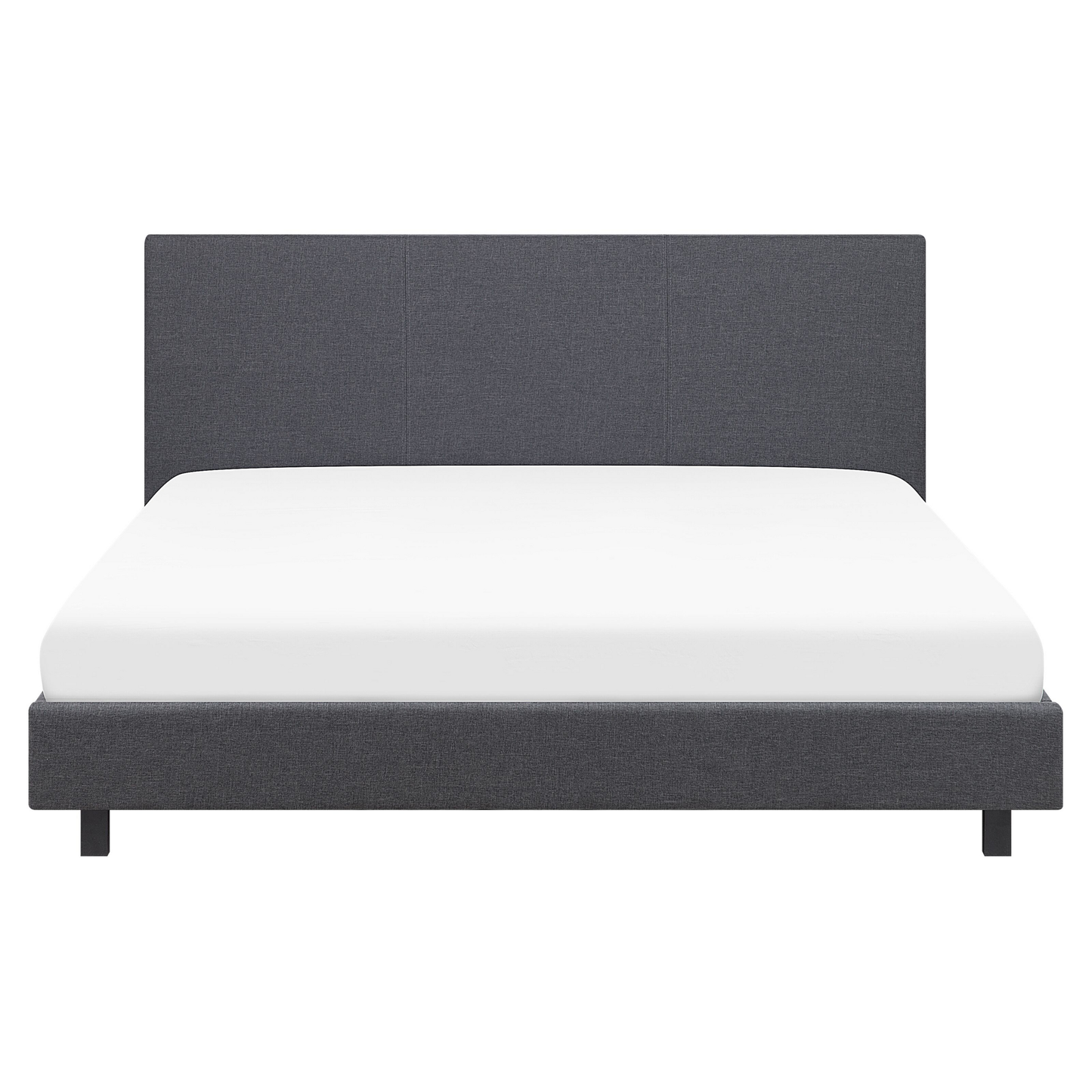 Bett mit Lattenrost Stoff ALBI 160 x 200 cm Grau