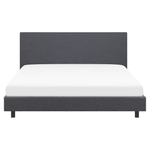 Bett mit Lattenrost Stoff ALBI 160 x 200 cm Grau