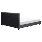 Bett mit Lattenrost Stoff ALBI 160 x 200 cm Grau
