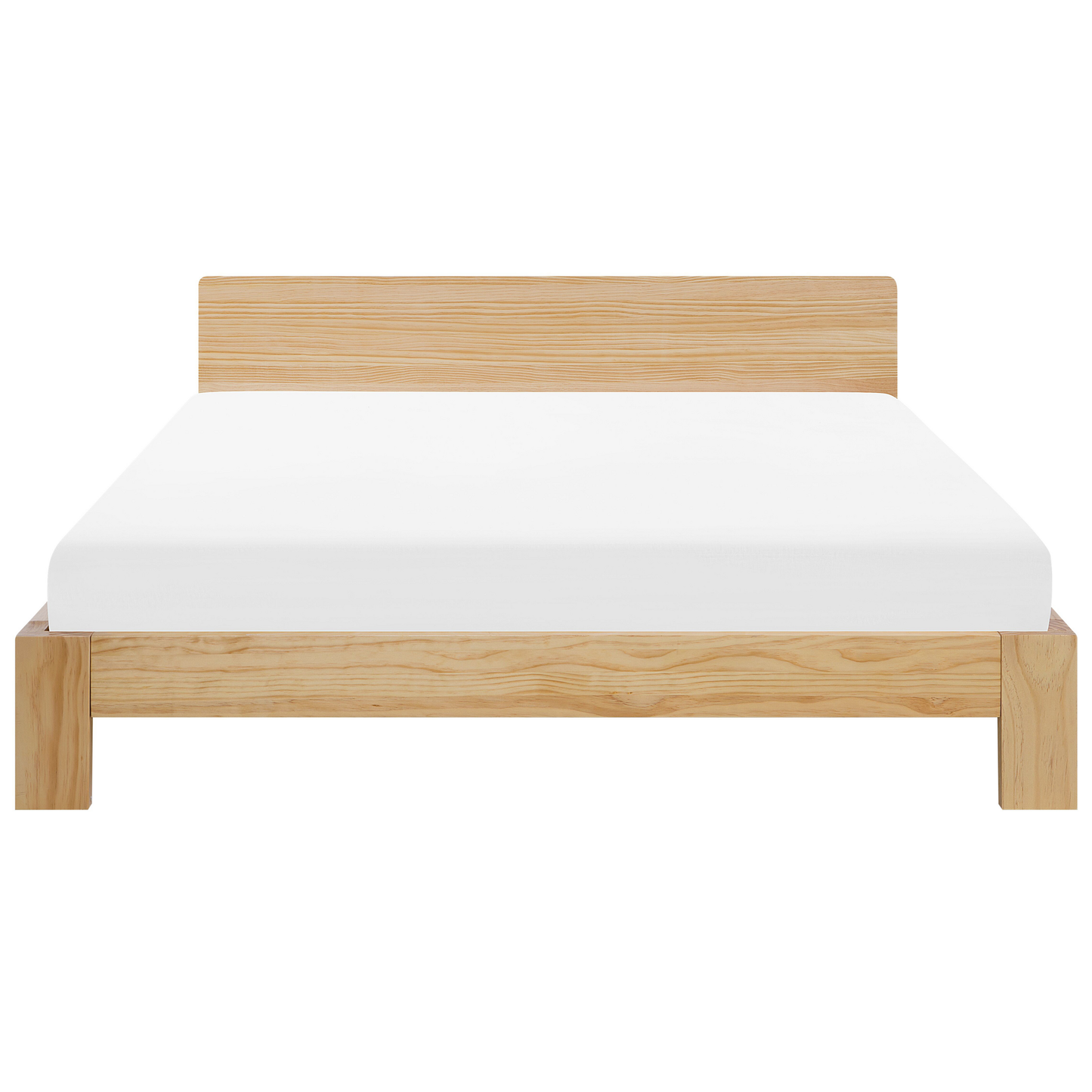 Bett mit Lattenrost Kiefernholz ROYAN 180 x 200 cm Hellbraun