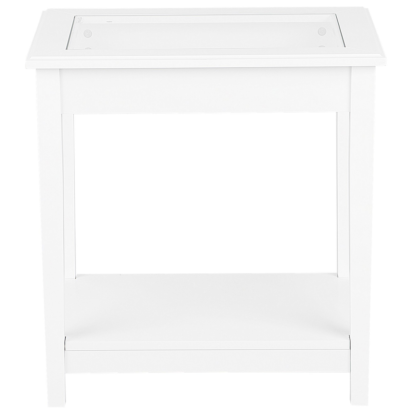 Beistelltisch Glas weiss rechteckig 40 x 57 cm ATTU