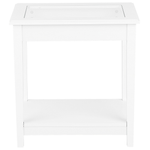 Beistelltisch Glas weiss rechteckig 40 x 57 cm ATTU