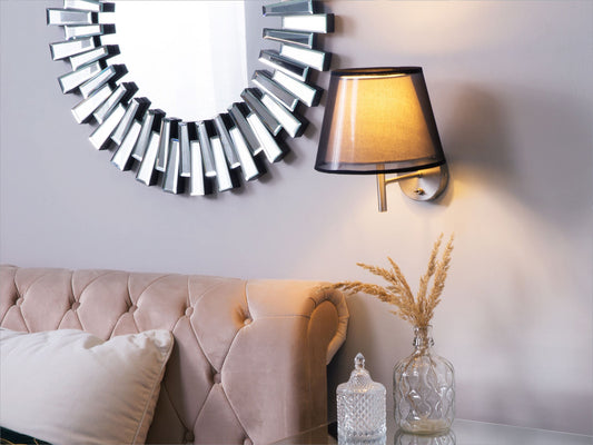 Wandlampe Deckenlampe COLUMBIA Metall Silber
