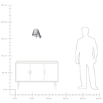 Wandlampe Deckenlampe COLUMBIA Metall Silber