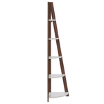 Bücherregal mit 4 Fächern MOBILE SOLO 175 cm Braun / Weiss