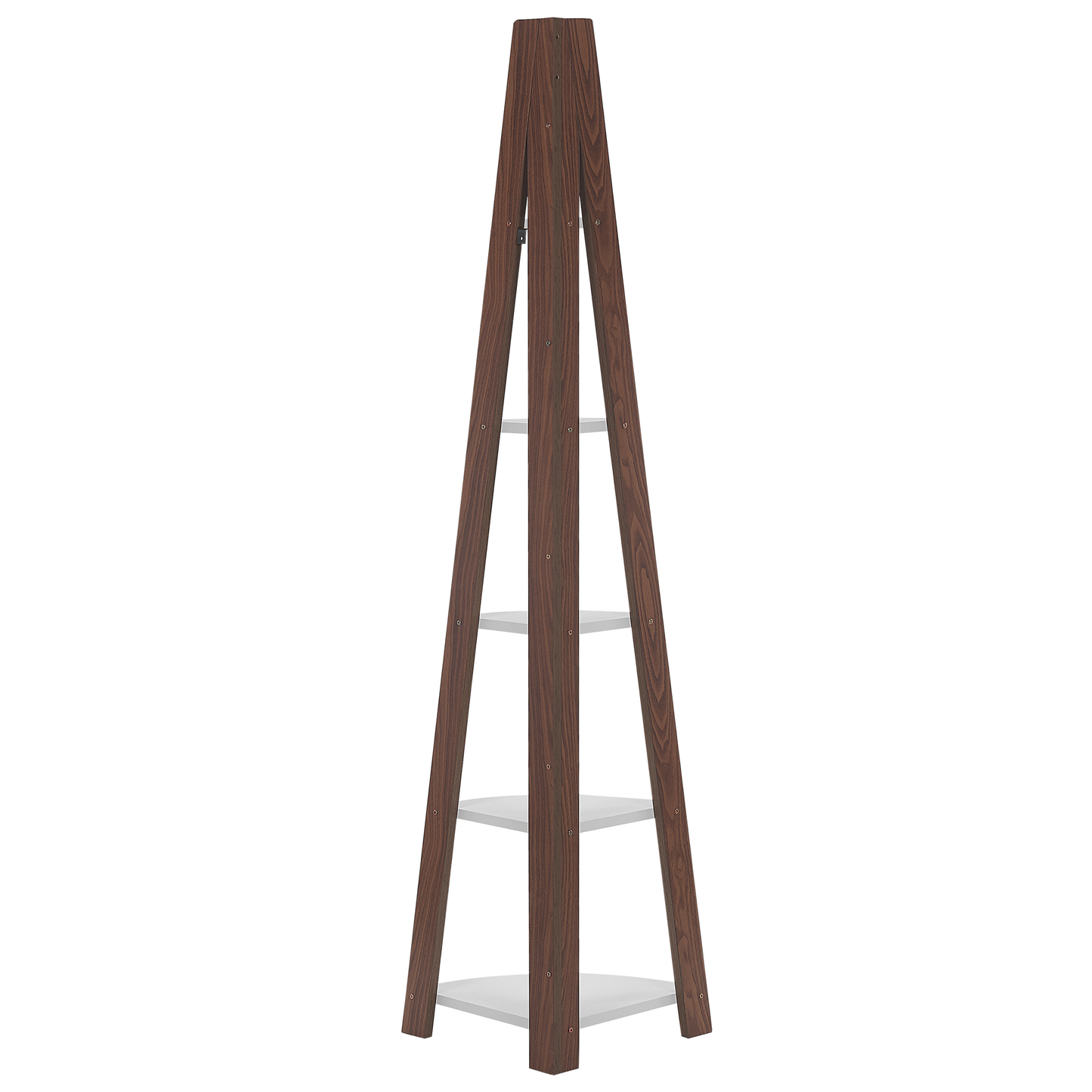 Bücherregal mit 4 Fächern MOBILE SOLO 175 cm Braun / Weiss