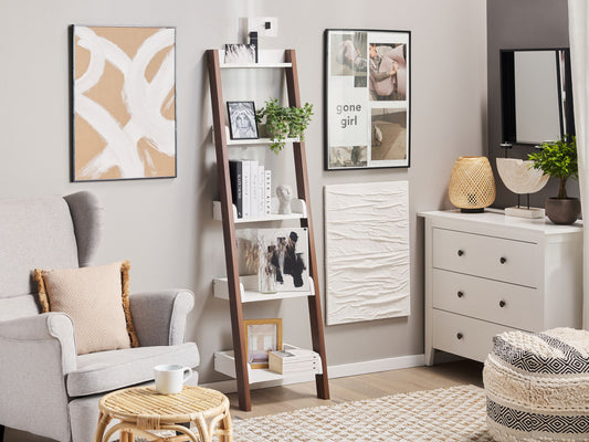 Bücherregal mit 4 Fächern MOBILE DUO 166 cm Braun / Weiss