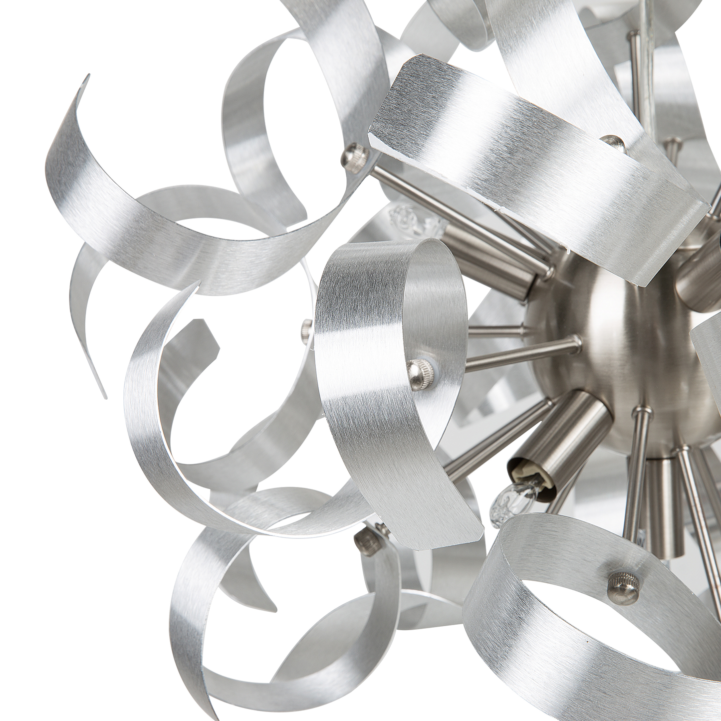 Hängelampe Nickel 7-flammig Schleifen-Optik ICANA