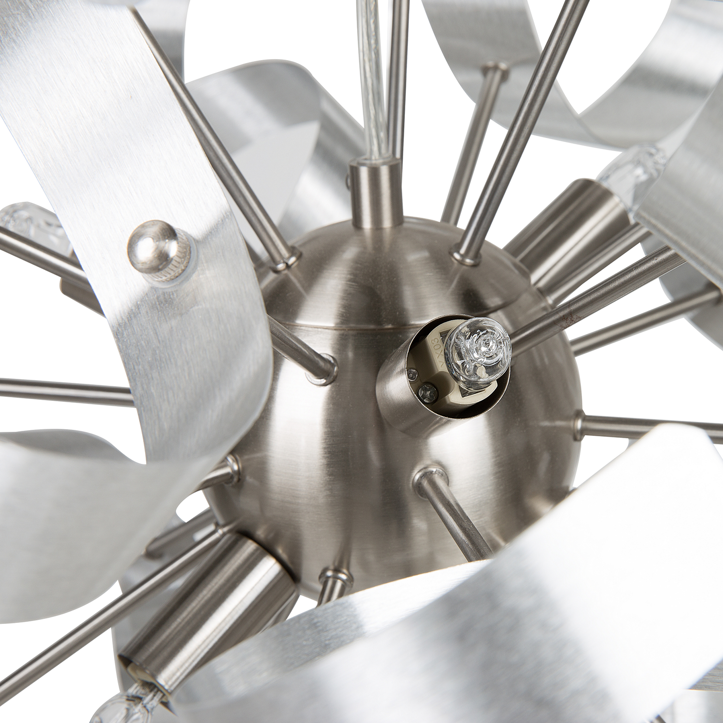 Hängelampe Nickel 7-flammig Schleifen-Optik ICANA