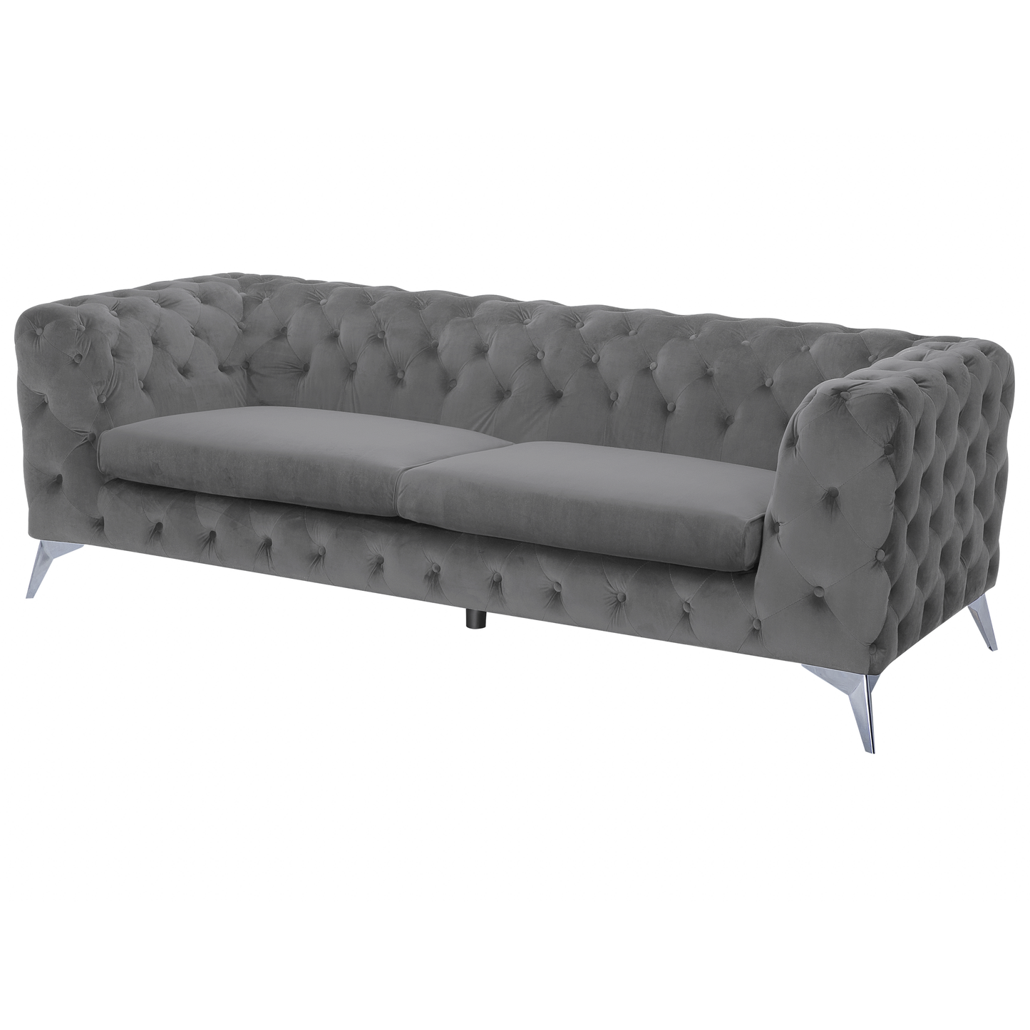 3-Sitzer Sofa Samtstoff grau SOTRA
