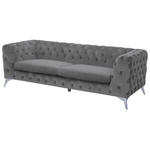 3-Sitzer Sofa Samtstoff grau SOTRA