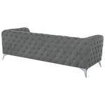 3-Sitzer Sofa Samtstoff grau SOTRA