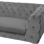3-Sitzer Sofa Samtstoff grau SOTRA