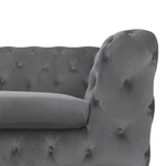 3-Sitzer Sofa Samtstoff grau SOTRA