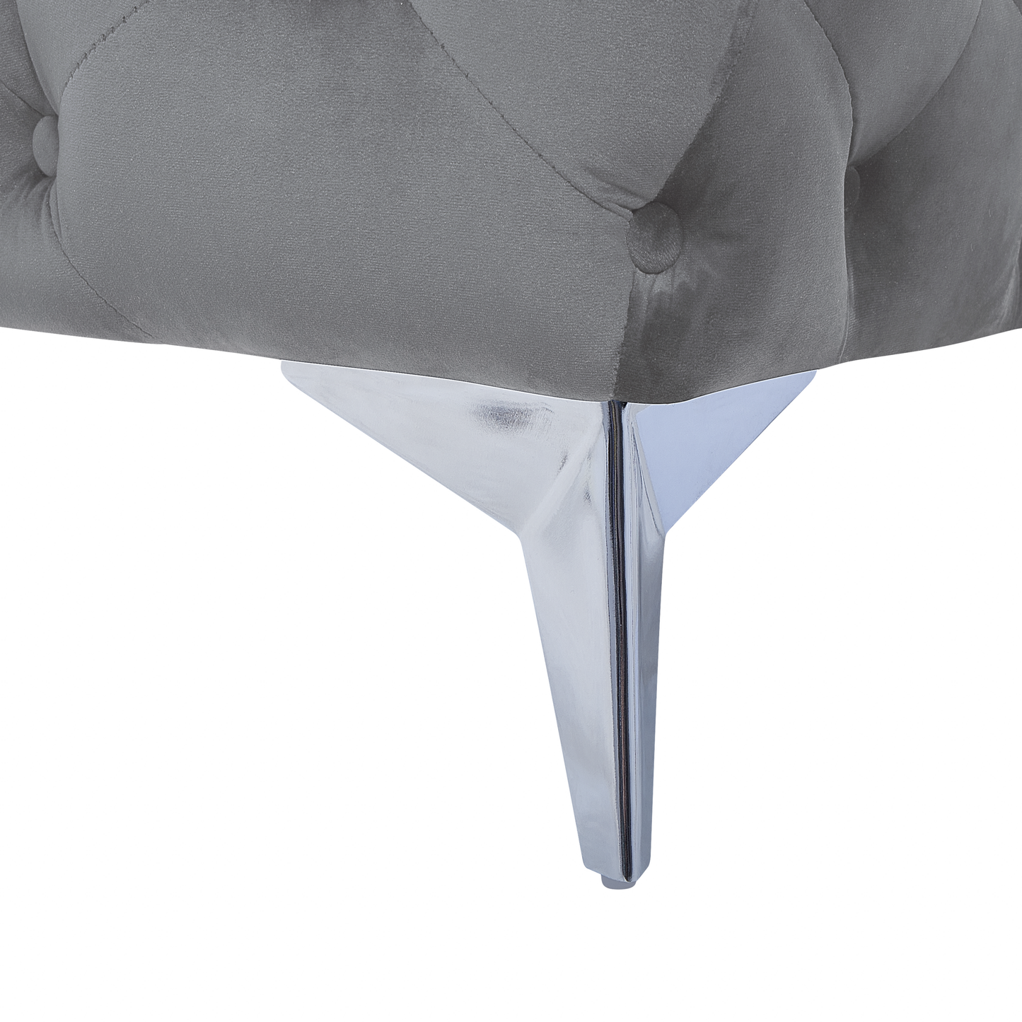 3-Sitzer Sofa Samtstoff grau SOTRA