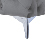 3-Sitzer Sofa Samtstoff grau SOTRA