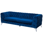 3-Sitzer Sofa Samtstoff marineblau SOTRA