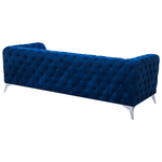 3-Sitzer Sofa Samtstoff marineblau SOTRA