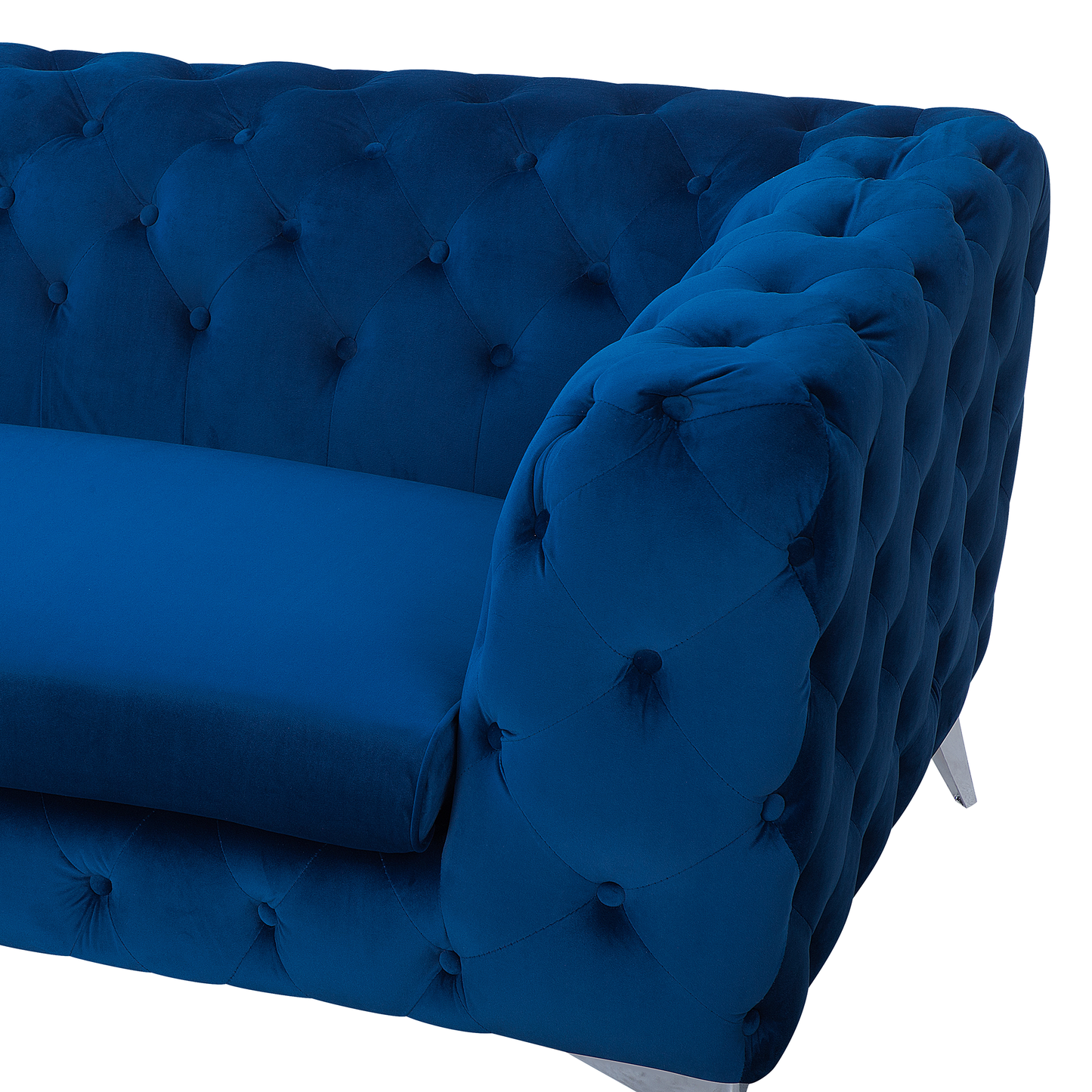 3-Sitzer Sofa Samtstoff marineblau SOTRA