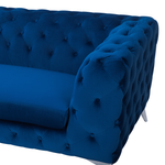 3-Sitzer Sofa Samtstoff marineblau SOTRA