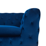 3-Sitzer Sofa Samtstoff marineblau SOTRA
