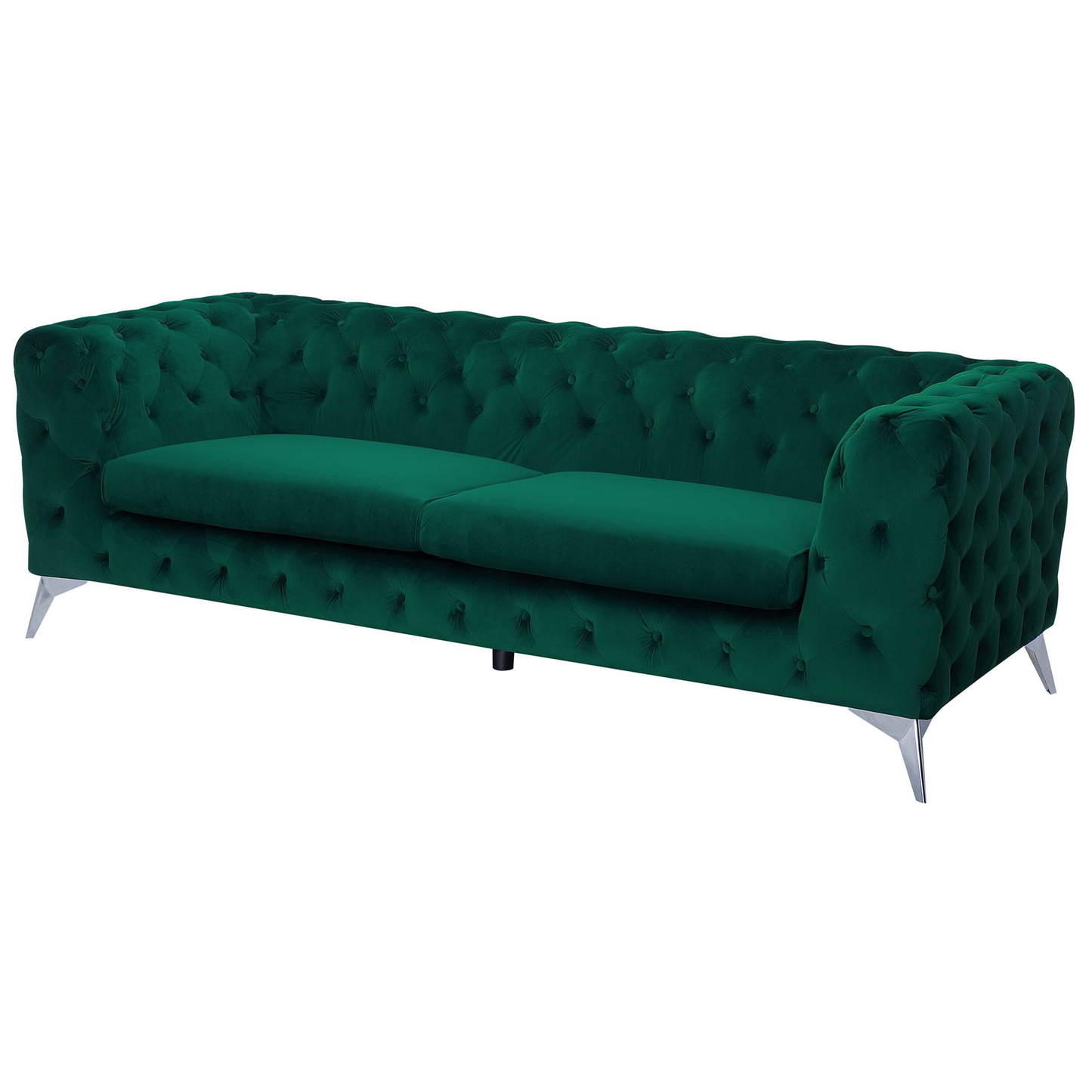 3-Sitzer Sofa Samtstoff smaragdgrün SOTRA