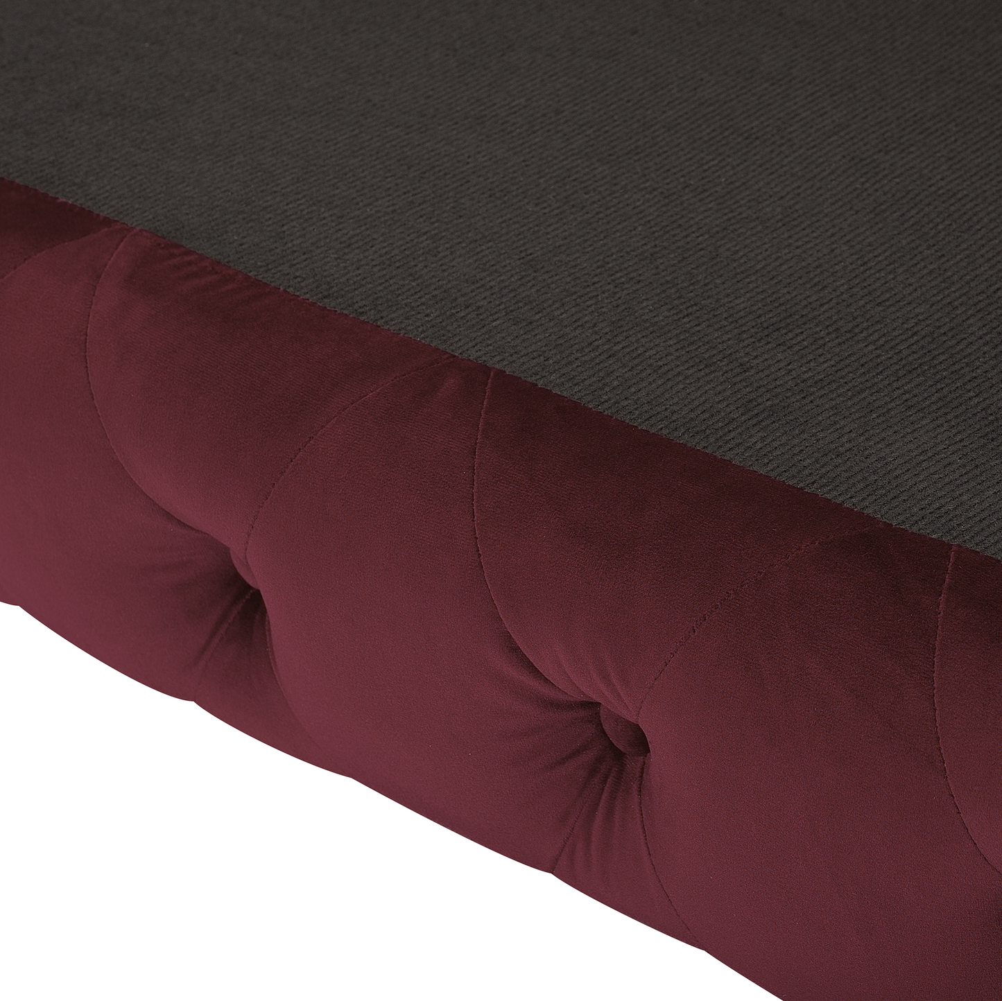 3-Sitzer Sofa Samtstoff burgunderrot SOTRA