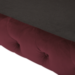 3-Sitzer Sofa Samtstoff burgunderrot SOTRA