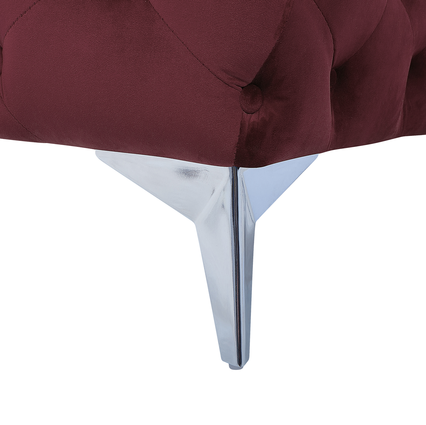 3-Sitzer Sofa Samtstoff burgunderrot SOTRA