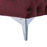 3-Sitzer Sofa Samtstoff burgunderrot SOTRA