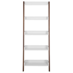 Bücherregal mit 5 Fächern MOBILE TRIO 164 cm Braun / Weiss